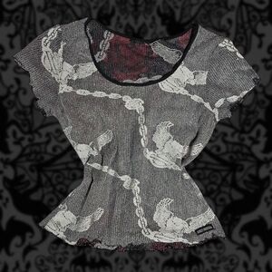 Harley-Davidson Mesh Baby Tee - Grey, White & Black